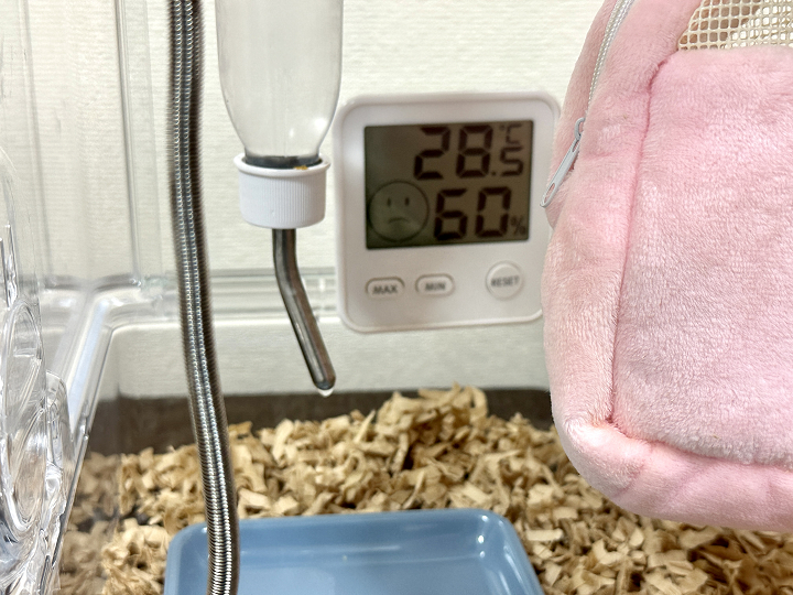 フクロモモンガの飼育ケースの温度